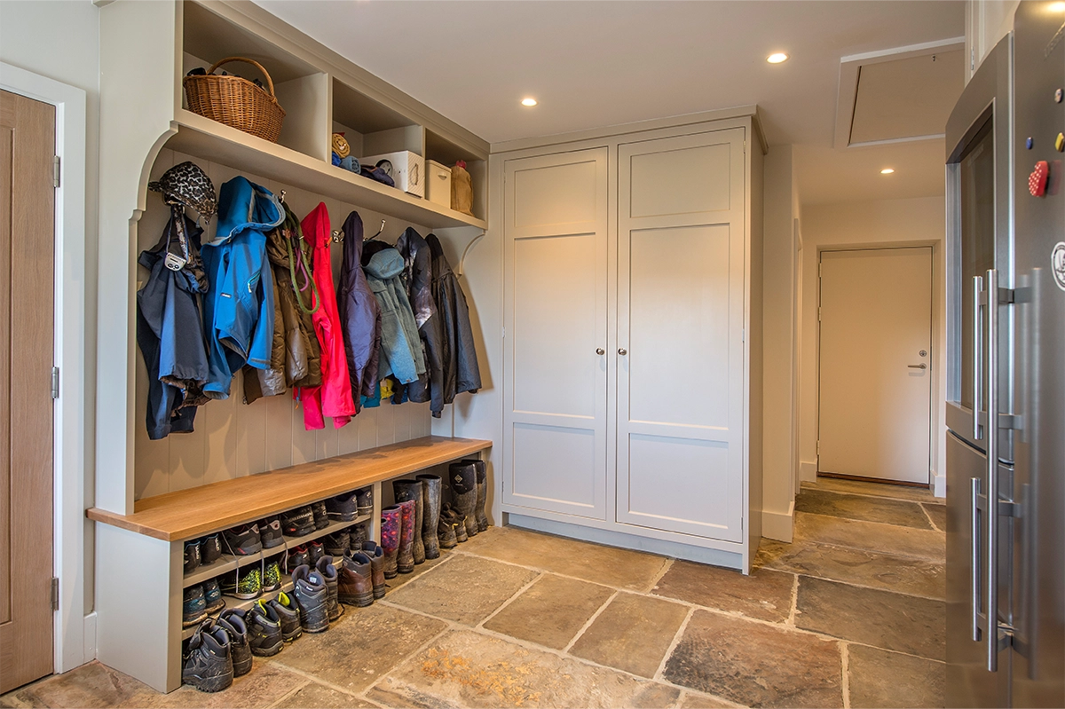 boot room bench with storage