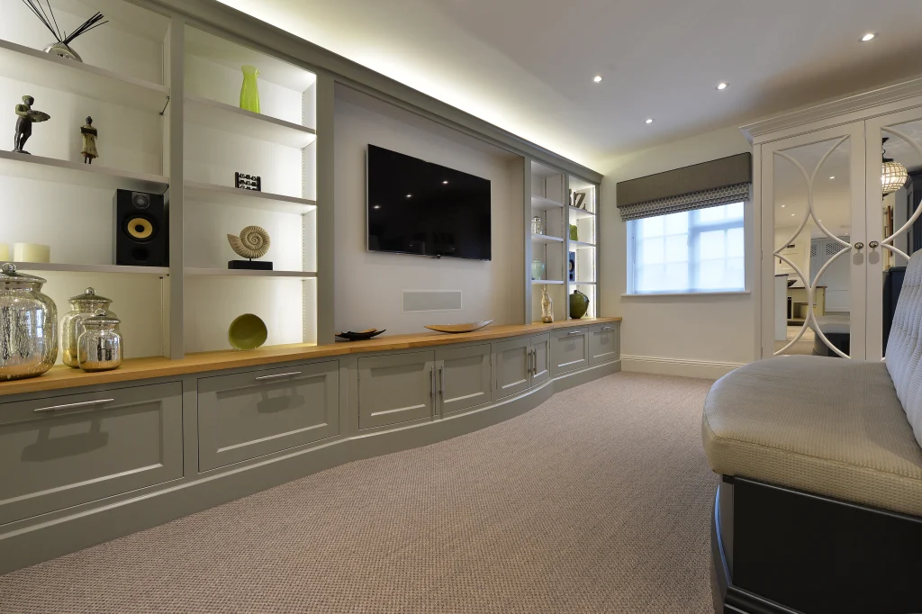 media room with home cinema